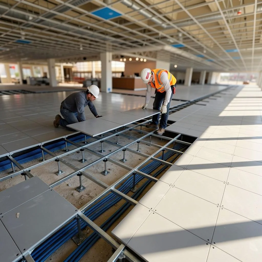 Raised access flooring installation in Georgetown