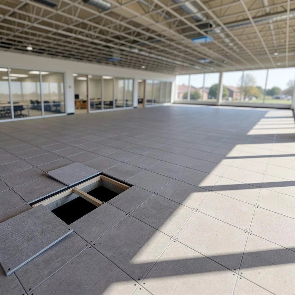 Raised access flooring installation in Leander