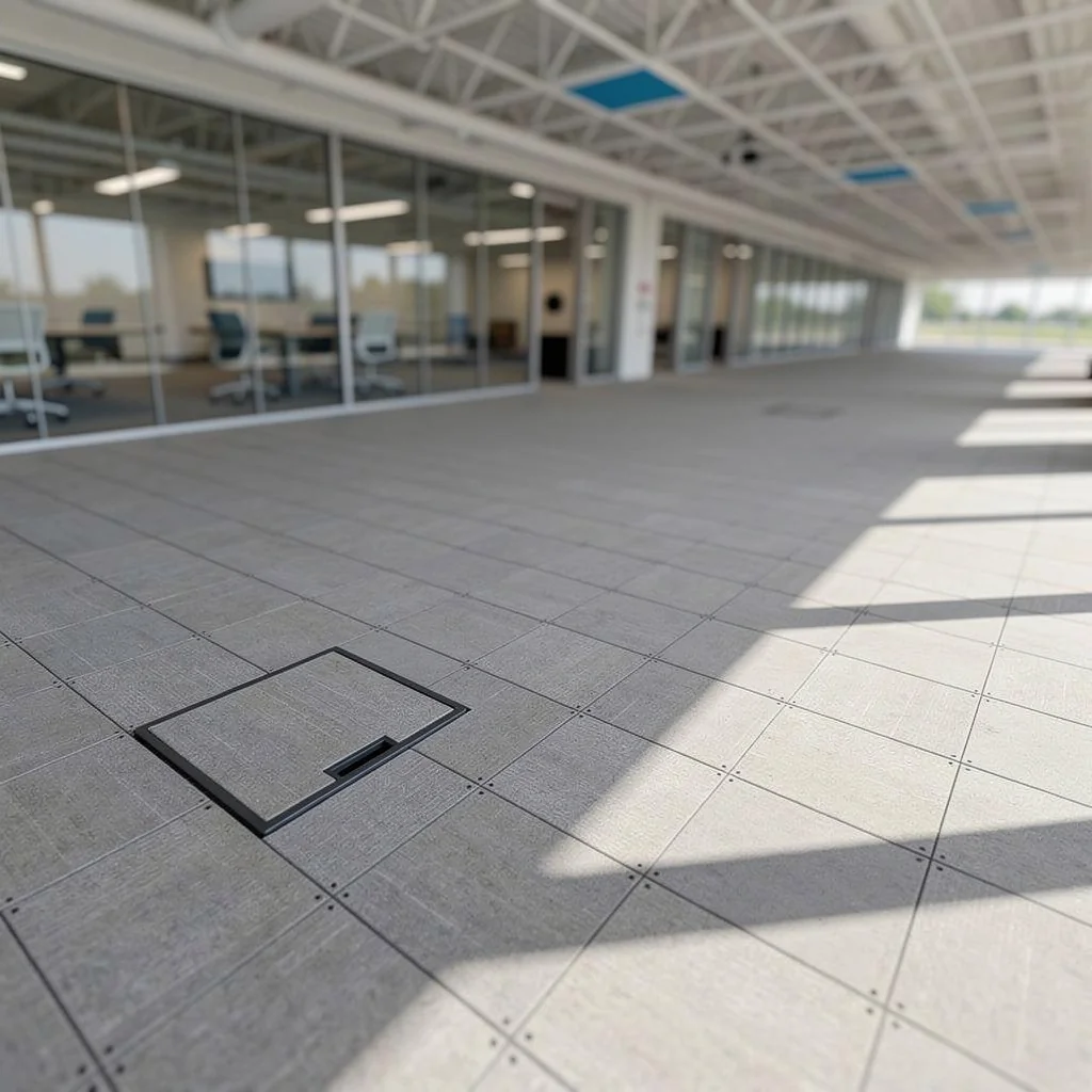 Raised access flooring installation in Pflugerville